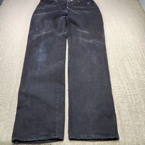 Vintage Harley Davidson Jeans Men 36x36 Black Denim USA Made 90s Relaxed Biker